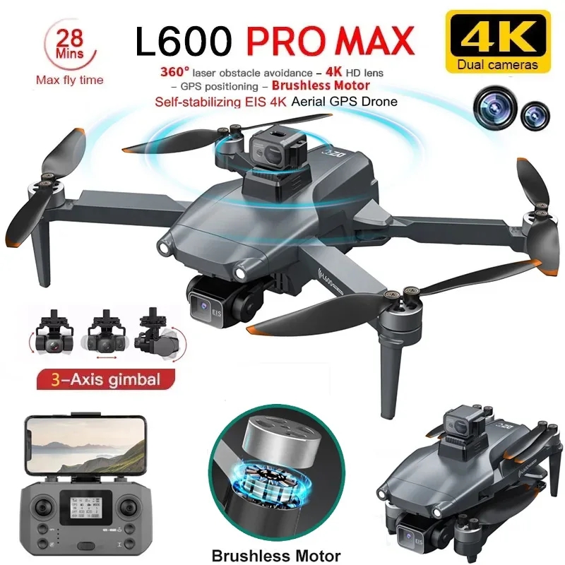 L600 PRO MAX GPS Drone Profess - Fpv Brushless Rc Drone 4K recension och pris