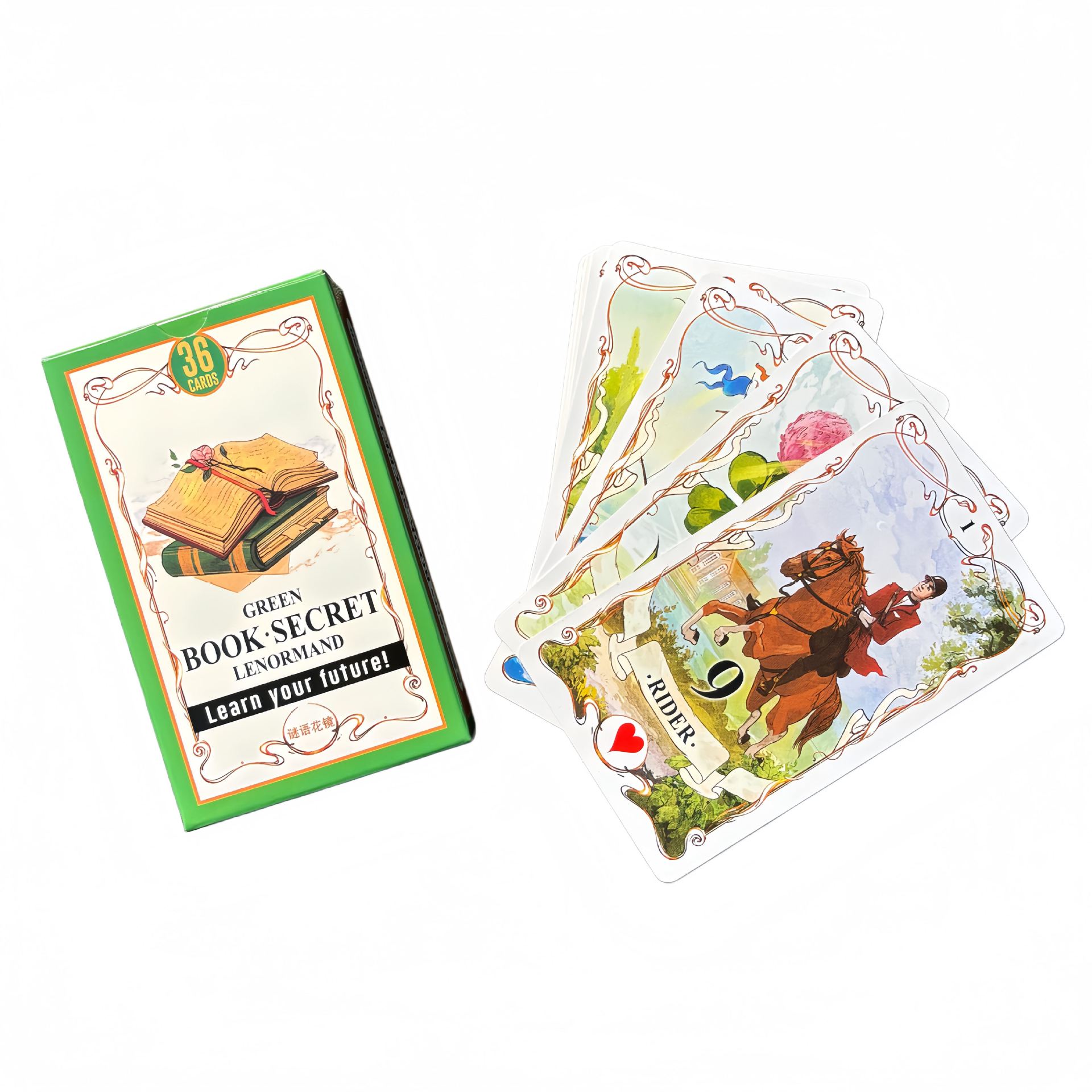 Green Book Secret Lenormand Or - Tarot Cards Deck With Guidebook recension och pris