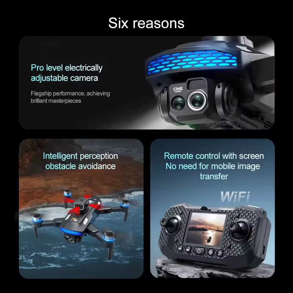 2026 NEW M6 Drone Professional - Fpv Brushless Rc Drone 4K recension och pris